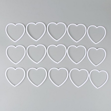 The basis for creativity and decor "Heart", set of 15 pcs., Size 1 pc. - 10 × 10 × 0.53 cm-1