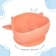 Baby plate on a suction cup, silicone, pink color, rr: 12x15x5.5 cm