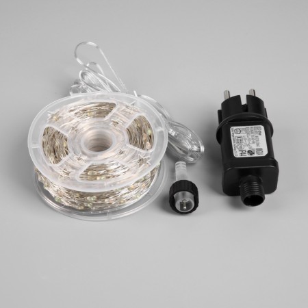 Garland "thread" 100 m dew, IP44, silver thread, 1000 LED, glow of multi, 18 V-2