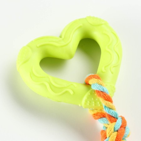 Toy "heart with a rope", 7 cm, yellow-2