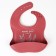 Set for feeding: bib, plate on the suction cup, spoon, m & b, cherry