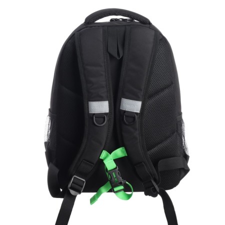 School backpack, 39 x 28 x 20 cm, Grizzly, ergonomic back, laptop department, black-4