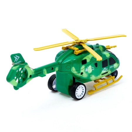 The helicopter radio -controlled “assault in the sky”, light, works from batteries, green color-2