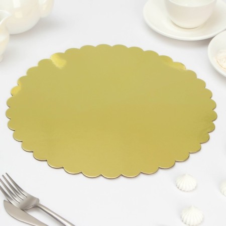 Subway for the cake "Circle of the Wave", d = 30.5 cm, color gold