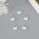 Decor for creativity metal, rhinestones "handbag" blue 1.7x1.2 cm