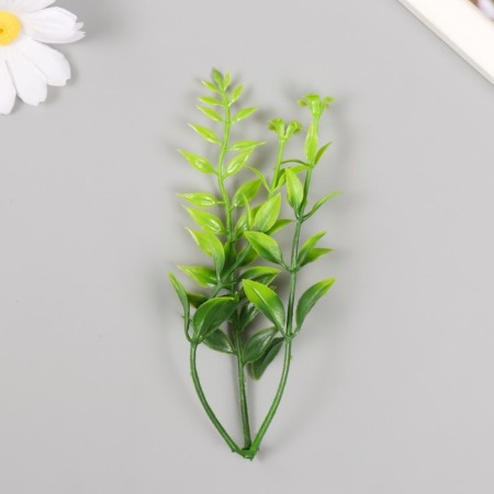 Artificial plant for creativity "Iglitsa with flowers" set 6 pcs green 12.5 cm-1