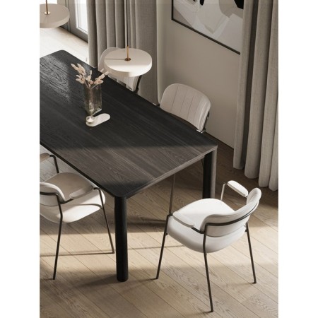 Eirill chair, 530 × 590 × 770 mm, velor, gray-beige color-6