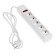 Network filter Unit, 5 nests, 1.5 m, 10 a, 2200 watts, with salary, white