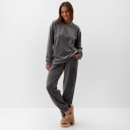 Women's costume (sweatshirt and trousers) KAFTAN PLUSHY p. 40-42, gray
