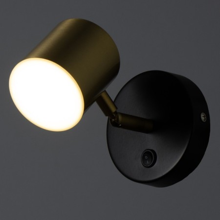 Bra "Alonso" LED 5W gold-black 10x7.5 cm-3