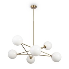 Suspended lamp Freya Fr5144PL-06W BUMBLE, 700X700X1030 mm, G9, 6x35W, brass color