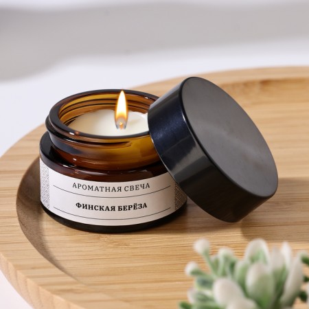 Aromatic candle in the Bank "Finnish Birch", soy wax, 12 g