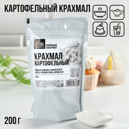 Starch potato, natural thickener of sauces, jams, jam Konfinetta, 200 g.-2