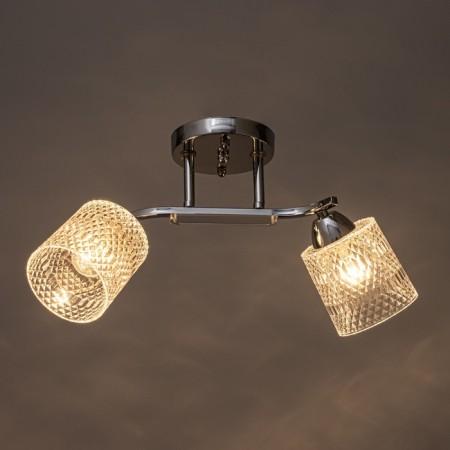 Ceiling chandelier "Amis" E27 2x40W chrome 44x17x22cm-2