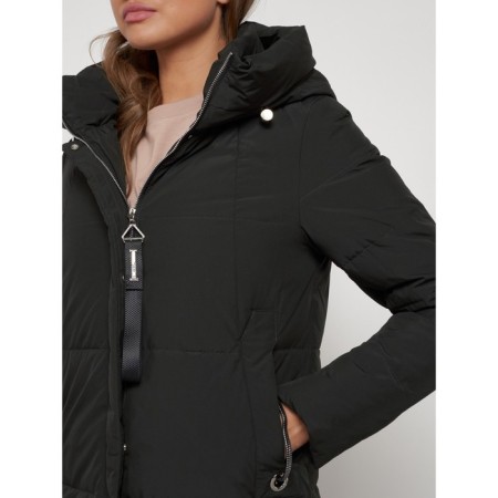 Coat insulated winter female, size 44, dark green color-9