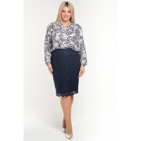 Female blouse, size 74, blue color-2
