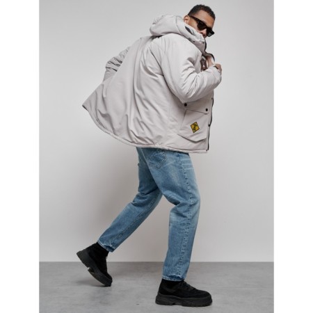 Male jacket, size 48, gray color-20