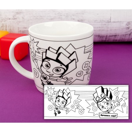 Mug for painting, 250 ml "Noler and fire", fixtures-1