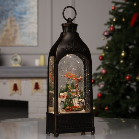 LED figure “New Year tree”, 36x12.8x6.5 cm, music, aah3, USB, glow warm white
