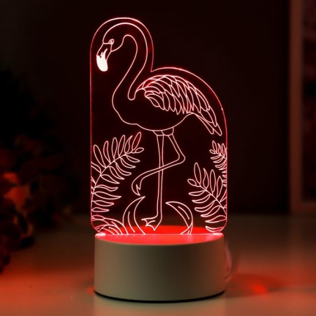 Flamingo lamp Led RGB from the network 9.5x10x19.5 cm Risalux-4