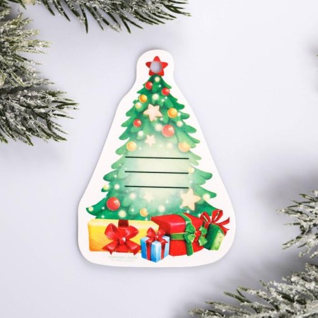Schildik for a gift New Year "Christmas tree", 6 x 8 cm, new year-3