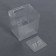 Organizer for storage "Cristal", hinged, 1 section, with adhesive hooks, 11.5 × 8 × 11 cm, the color is transparent