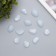 Decor for creativity plastic shines in the dark "white pebbles" set 12 pcs