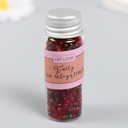 Beads 8/0 in the bottle "Rumba" matte 20 g 6x2x2 cm