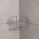 Wall shelf, with a soap dish, 20 × 20 × 15.5 cm, chromium color