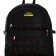 Tourist backpack on lightning, with an increase, 6 outer pockets, black color