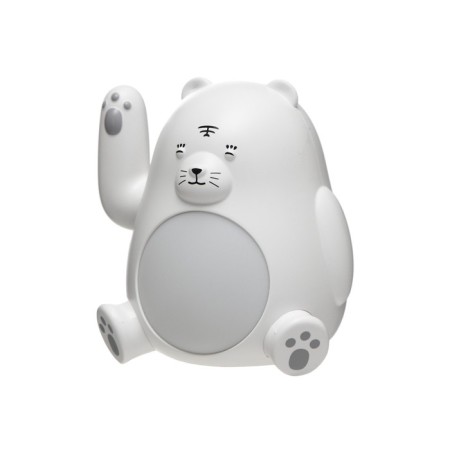 The nightlight "Mishka manki waves its paw" LED 6000K USB AKB white 11x9x11cm Risalux-8