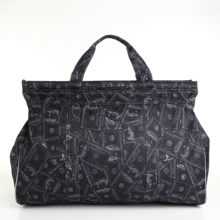 Road bag with lightning, external pocket, long belt, black color-1