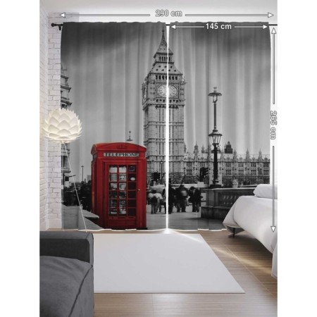 Photostes "Call from London", Saten, size 145x265 cm, 2 pcs-1