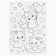 Paper stickers “Cute characters”, with coloring, 11 x 15.5 cm
