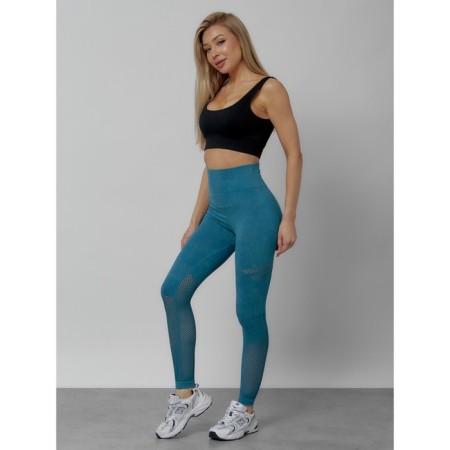 Femic fitness legins, size 44, turquoise color-8