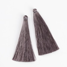 Decorative “brush” suspension, set 2 pcs., L brush 6.5 cm, color gray color
