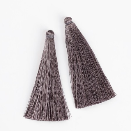 Decorative “brush” suspension, set 2 pcs., L brush 6.5 cm, color gray color