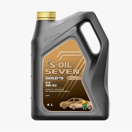 Motor oil S-Oil Gold #9, 5W-30, SN/CF C3, synthetic, 4 liters