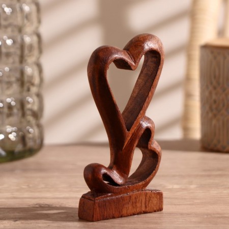 Souvenir tree "Two hearts" Brown 15x11x3 cm
