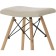 Stool Ben array of beech/metal/fabric, natural/beige 41x39x44 cm