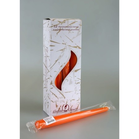 Antique candle, 2.3x 24.5 cm, 5 hours, 55 g, orange-1