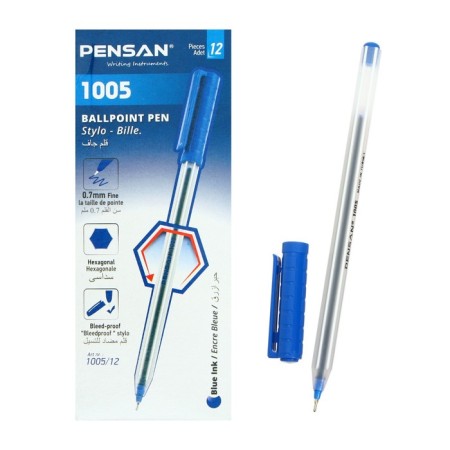 Ballpress Pensan Triball, node-bela 0.5 mm, hexagonal, blue ink blue-4