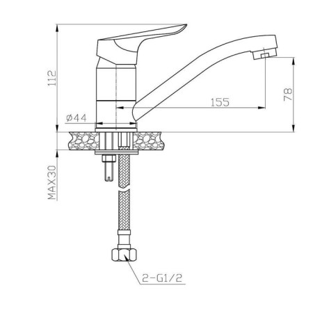 ESKO Rio 15 kitchen mixer, pour 140 mm, chromium color-1