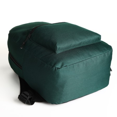 Youth backpack with lightning, external pocket, green color-4