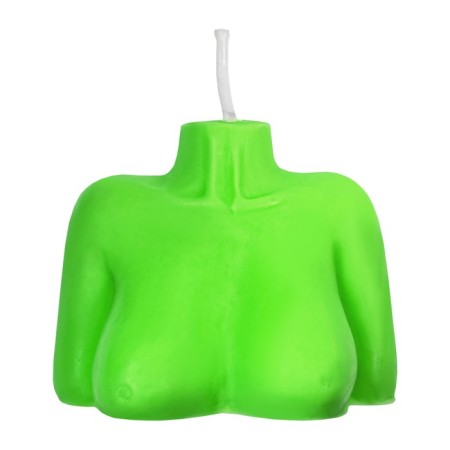 Candle Pecado BDSM "Women's silhouette", green color, 49 g-1