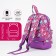Baby backpack with zipper, external pocket, reflective strip, purple color