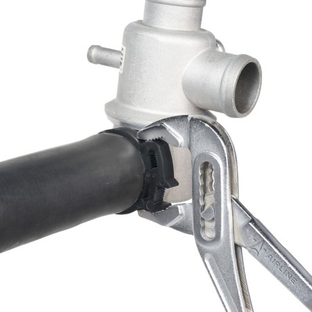 AIRLINE clamp, 55-60/9 mm, power gear castle, plastic P66, black-2