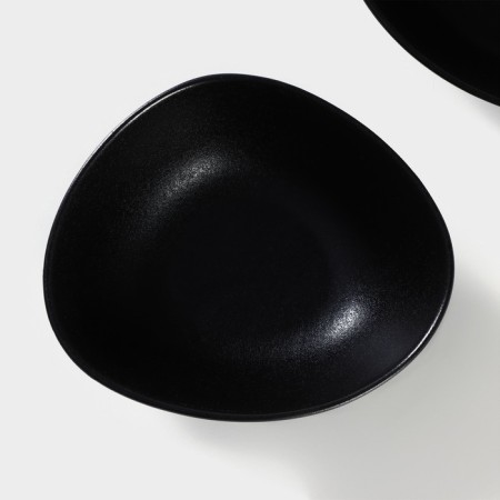 Porcelain salad Magistro Carbon, 15.5 × 13.5 cm, black color-2