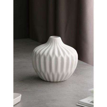 VAZA table "Shar", h = 16 cm, white color, ceramics, 1 variety, Iran-2