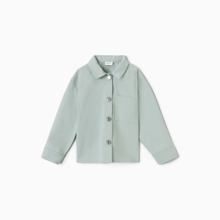 Children's shirt minku: jeans collection, mint color, height 110 cm-6